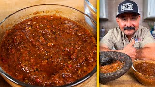 How to Make SALSA TATEMADA | Charred Salsa Roja Recipe (al Molcajete & Blended)