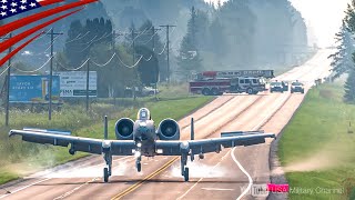 【高速道路にA-10攻撃機が飛来！】アメリカ初の歴史的着陸