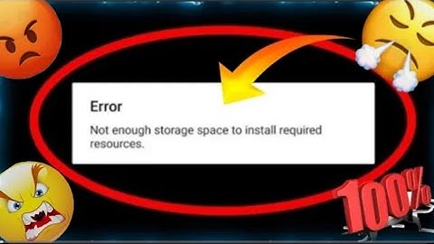 How To Fix Not Enough Storage Space to install required resources😱 Problem 100%🤗 Solved today