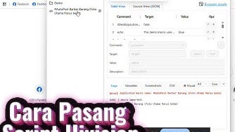 ✅Cara Pasang / import script Uivision Untuk Facebook Automation