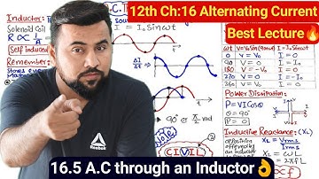 A.C Through an Inductor🔥| Part-2 Ch#16 Alternating Current👌| Sir usman Shani