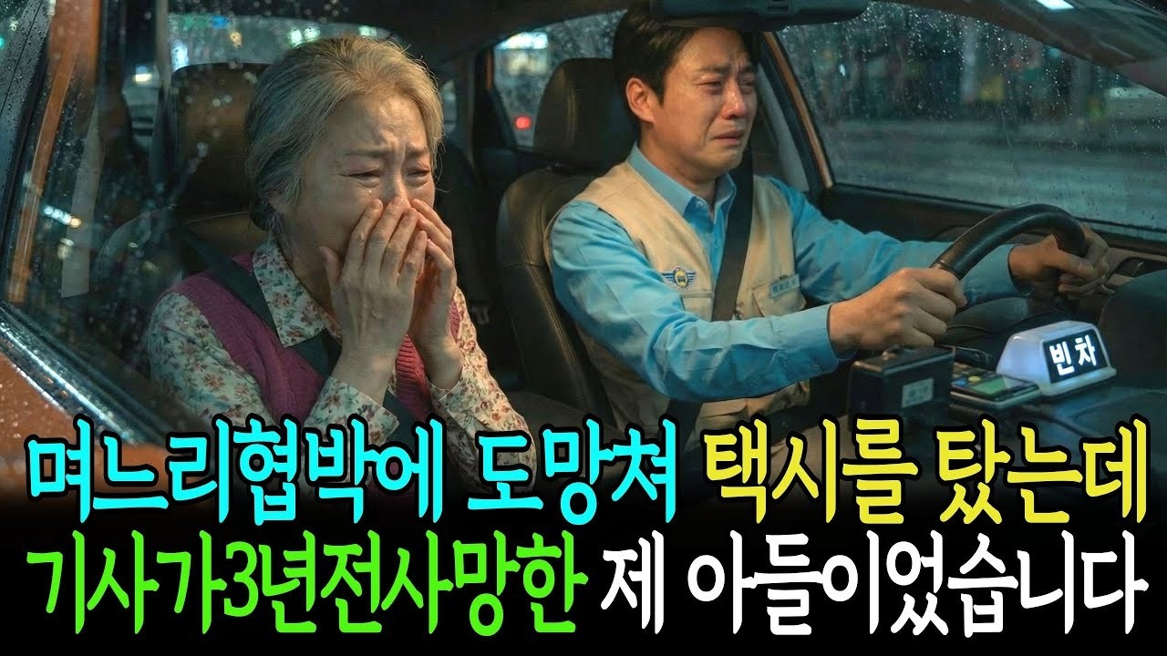 며느리 협박에 도망쳐 택시를 탔는데 택시기사가 3년전 죽은 제 아들이었습니다