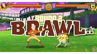 Super Fall Brawl Aang Vs Spongebob