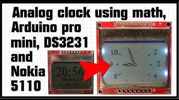 Analog clock using math, Arduino pro mini, DS3231 and Nokia 5110