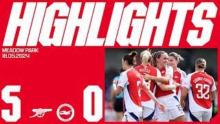 Miedema scores in farewell game ❤️ | HIGHLIGHTS | Arsenal vs Brighton & Hove Albion (5-0) | WSL Profile