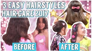 Fav Hair Care 2017   EASY CUTE HAIRSTYLES tutorial! - Peachy Liv