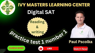 Digital SAT reading and writing practice test 1 number 1 || Ivy Masters