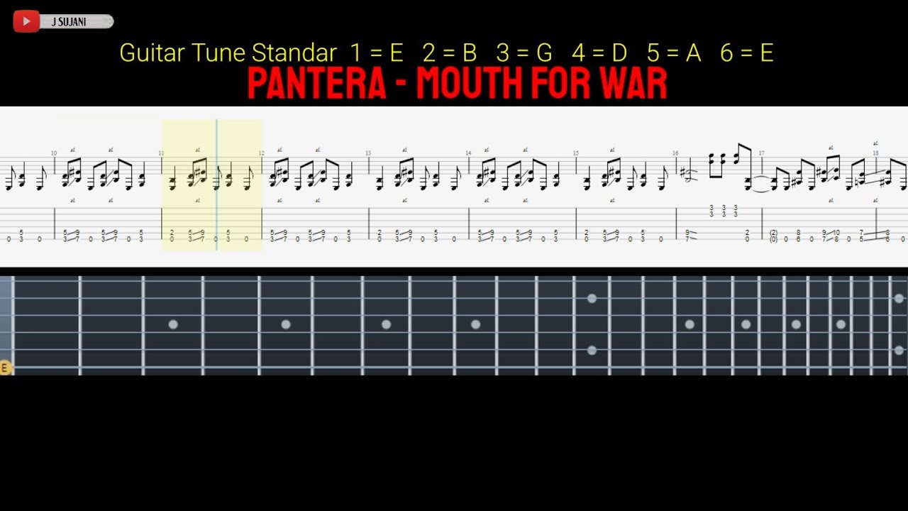 Pantera Mouth For War [Guitar Tabs] YouTube