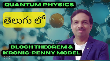 Bloch Theorem & Kronig–Penny Model Explained | Simple Solid State Physics for I B.Tech Students!