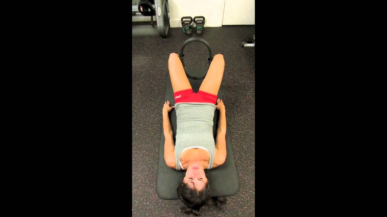 Pilates ring glute bridge and adduction. YouTube