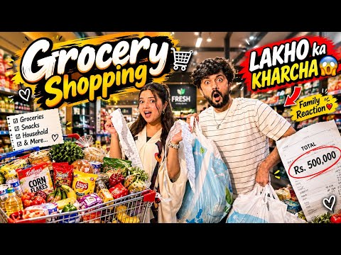 Grocery Shopping 🛒🥹 | Lakhon Ka Kharcha hogaya 😱😓 | Family ka Reaction 😖 | @RabeecaKhan |