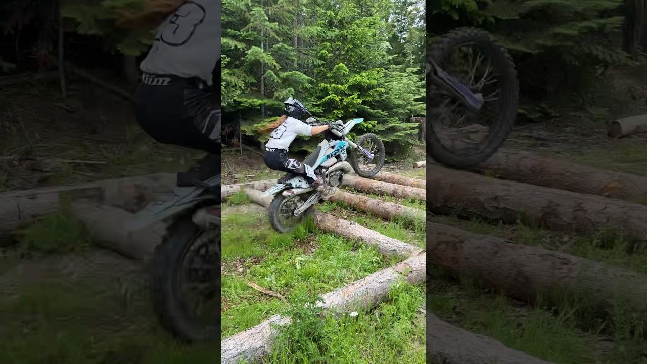 This log matrix was hard! #dirtbike #enduro #tse300l