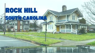 Rock Hill, South Carolina (Suburb of Charlotte, NC)  4K Driving Tour