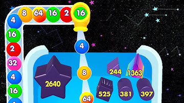 Bounce Merge 2048 | Mobile Game | ios android game | All Levels Satisfying game (Part 3)