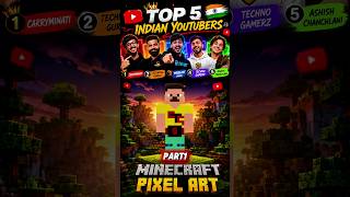 most viral youtuber pixel art in Minecraft #minecraft #minecraftshorts #shortsfeed #shortvideo