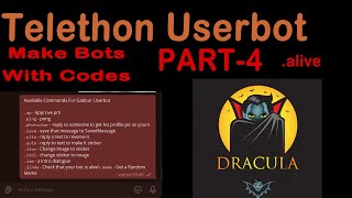Alive Command | Make Your Own Telegram UserBot Using Telethon | P-4 | Telethon Bots