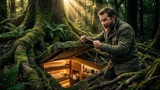 I Built a Secret Futuristic Underground Bunker Under Giant Trees!
