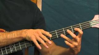 Video thumbnail of "easy bass guitar lesson bass master Stanley Clarke school days technique"