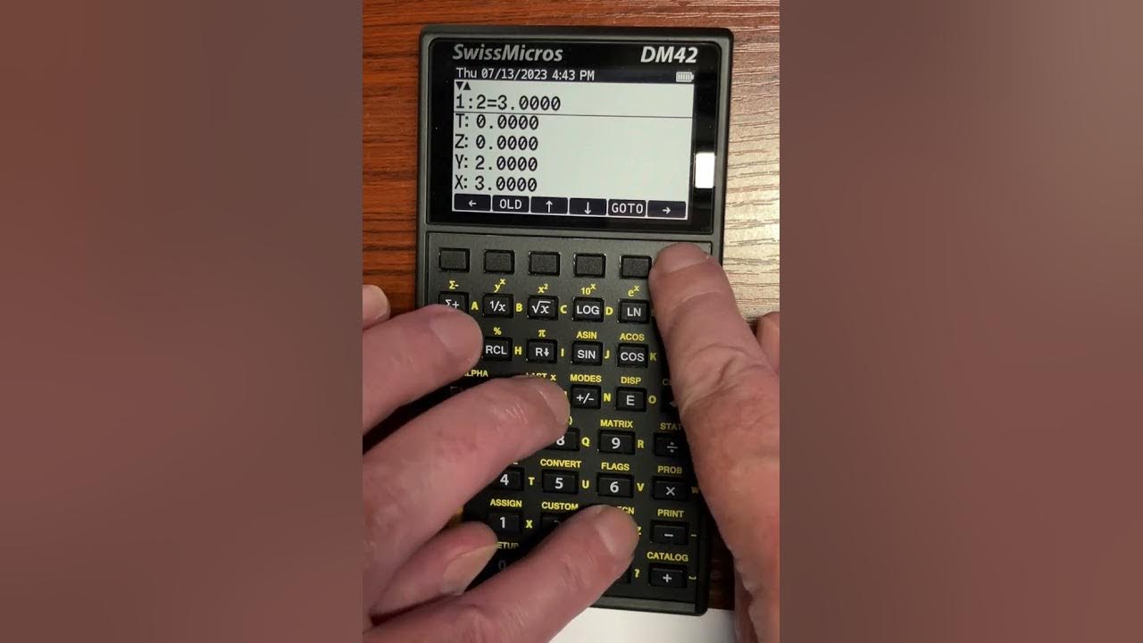 SwissMicros DM42 Solve a system of equations YouTube