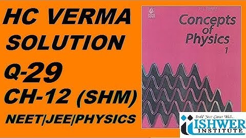 H C Verma - SOLUTION - Chapter 12 - QUESTION 29 - ( Q 29 ) - SIMPLE HARMONIC MOTION (SHM) ISHWER