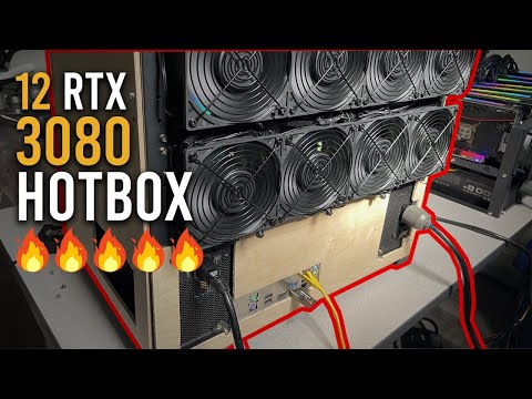 BEST way to cool 12 RTX 3080 Mining Rig | HotBox Method