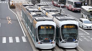 広島電鉄　5100形 5107編成 路面電車　銀山町電停～胡町電停