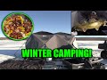 Winter Camping and Ice Fishing Walleye! | My Setup