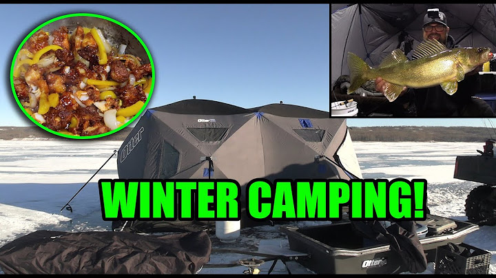 Winter Camping and Ice Fishing Walleye! | My Setup