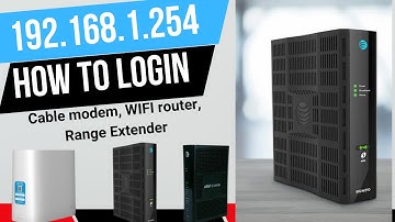 192.168.1.254 Admin Login Cable modem, WIFI Router, Range Extender | Att modem login