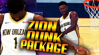 NBA 2K20 Zion Williamson FULL DUNK PACKAGE \& Jumpshot GAMEPLAY [EXCLUSIVE REVEAL] | DominusIV