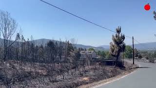 Verín, teñido de negro, muestra un panorama desolador tras el incendio