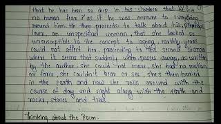 A Slumber Did My Spirit Seal !! Class 9 notes !! Question and Answers !! Write with Akasmika !!