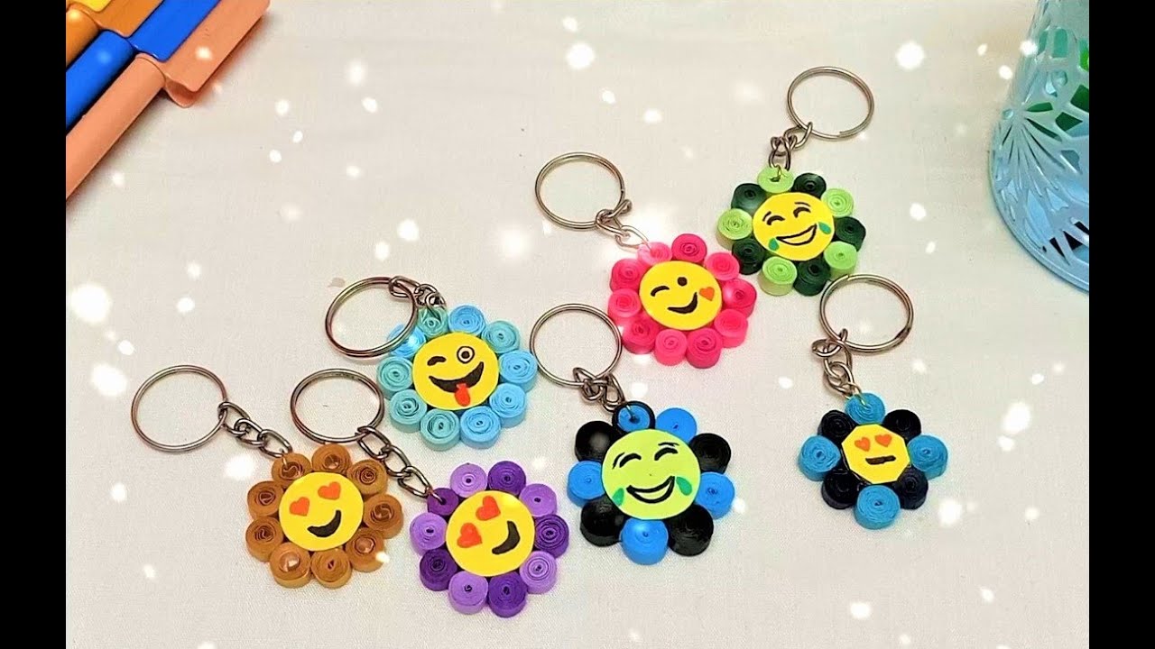 Quilling Paper Art Keychain Quilling Keychains Easy Quilling