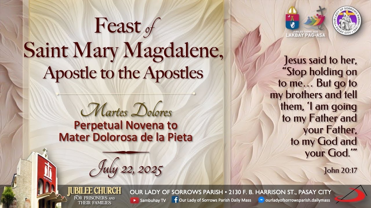 Our Lady of Sorrows Parish | Feast of Saint Mary Magdalene | July 22 ...