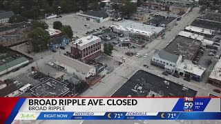 Broad Ripple Avenue closing for improvement project