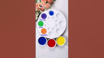 8 Colors Made from Just 3 Primary Colors #paintmixing #colormixing #satisfyingart #colors #shorts