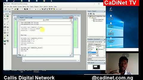 Visual Basic 6 0 login form designed and code by Callis Egbe Part 2