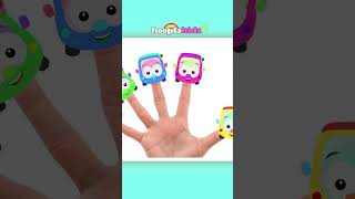 Learn Colors With Wheels On The Bus Finger Family #shorts #nurseryrhymes #kidssong #hooplakidz