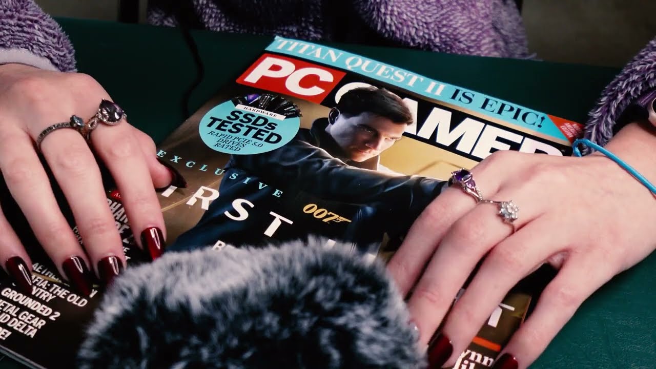 ASMR - PC GAMER magazine flip through - No Talking