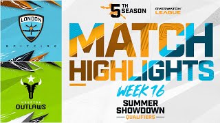 @Spitfire vs Houston @OutlawsOW | Summer Showdown Qualifiers Highlights | Week 16 Day 2