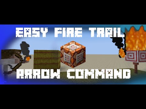 Minecraft FIRE TRAIL ARROW Command | Easy, Only One Command Block