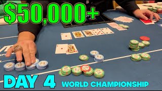 $50,000+ WIN!!! DAY 4 ALL IN vs Main Event Champion! Hitting Miracle Rivers! Poker Vlog Ep 293