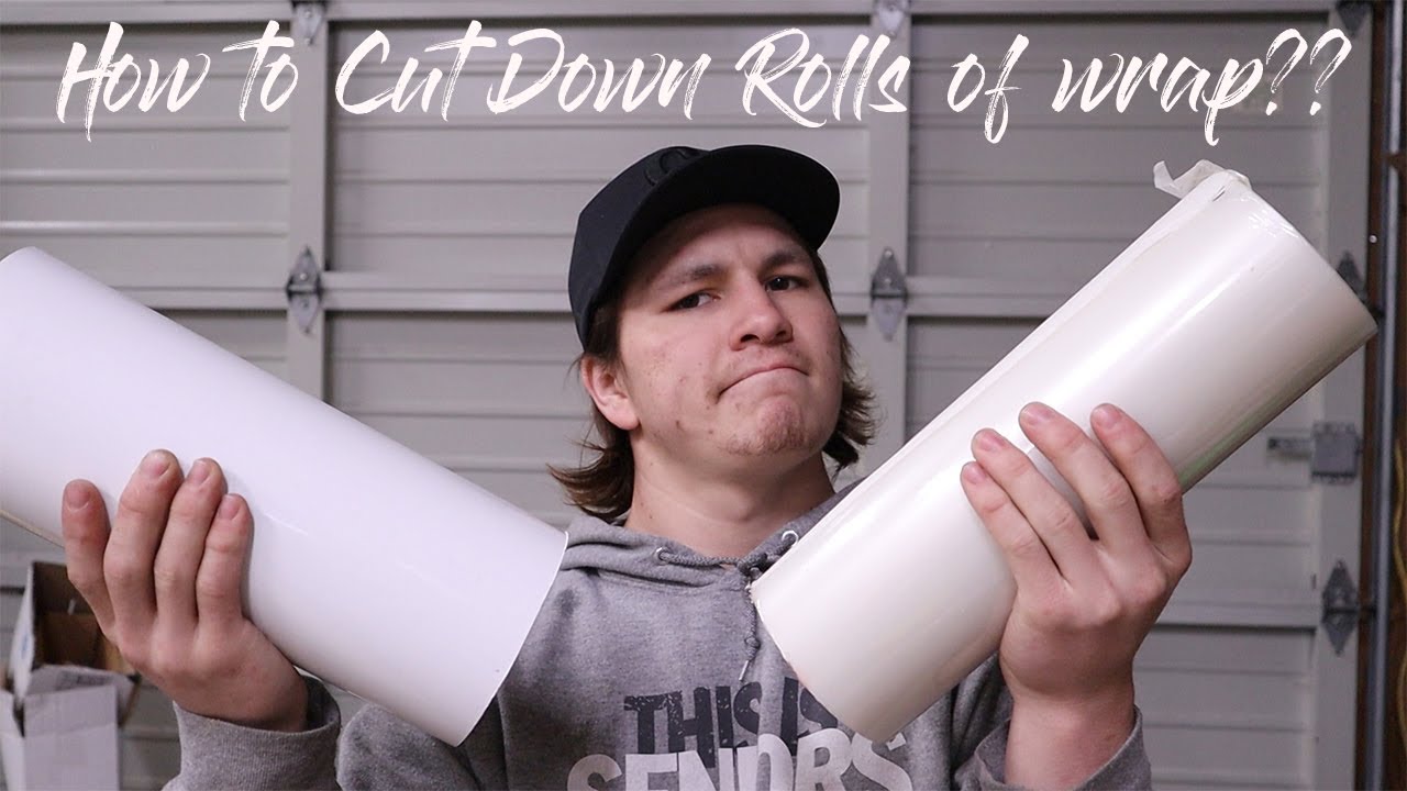 how-to-cut-down-a-roll-of-vinyl-wrap-material-youtube