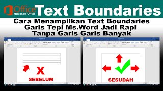 Cara Menampilkan Garis Tepi Ms Word / Text Boundaries | Garis Tepi Margin Ms.Word 2016 Standart Rapi