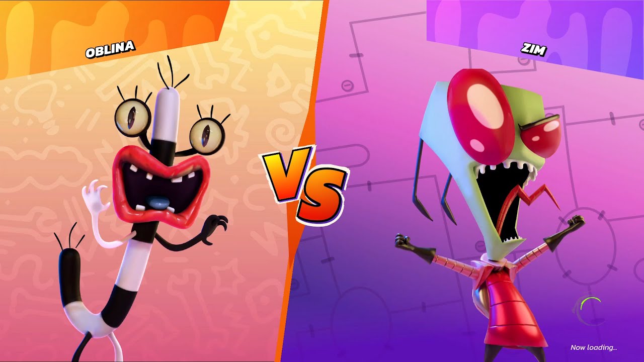 Nickelodeon All-Star Brawl OBLINA VS ZIM Gameplay