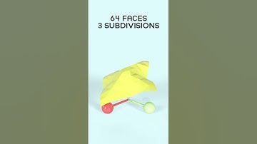 Cloth simulation 1 vs 8 subdivisions #blender3d #blenderanimation