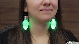 Jumbo Flashing Holiday Earrings 2-Pack