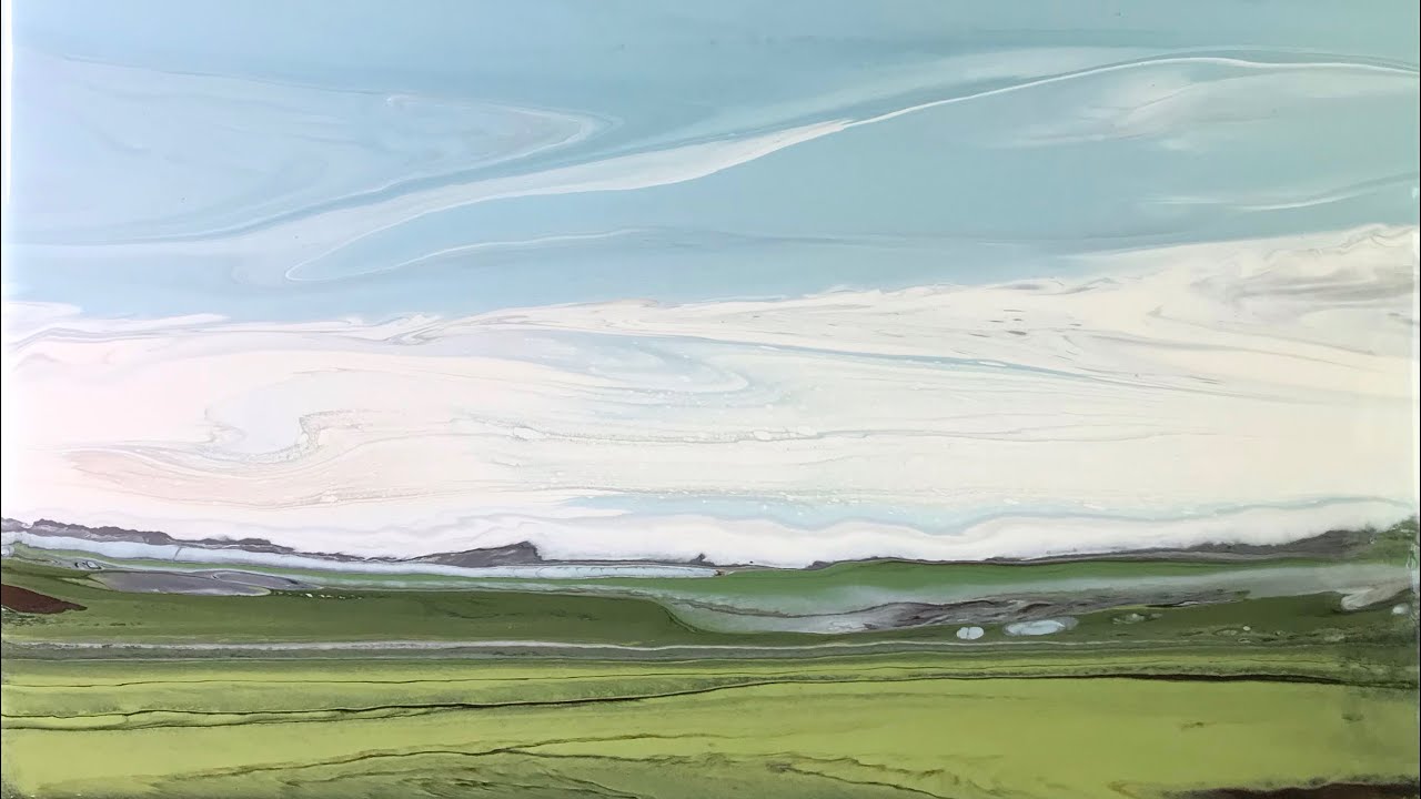 Fluid Art Landscape #1 Emilie Mayer