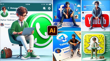 How to create 3D AI Social media boy Images | Viral photo editing | bing image creator tutorial | ai