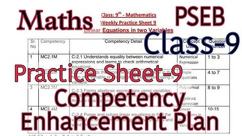 Solved Maths Practice Sheet-9/Class-9/Competency Enhancement plan/PSEB/@PSEBEDUCATE #pseb